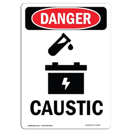 Signmission Safety Sign, OSHA Danger, 7" Height, Portrait, D-57-V-1996 OS-DS-D-57-V-1996